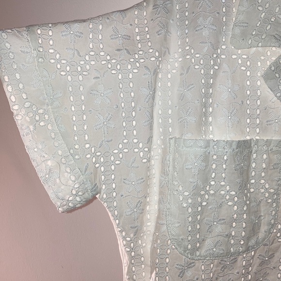 Zara TRF floral texture blouse white - Picture 2 of 5